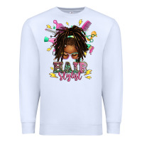 White afro locs hair stylist messy bun tbw Premium Sweatshirt - texasbilliewilder