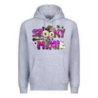 Heather Grey spooky mini Premium Hoodie - AdoDesignShop