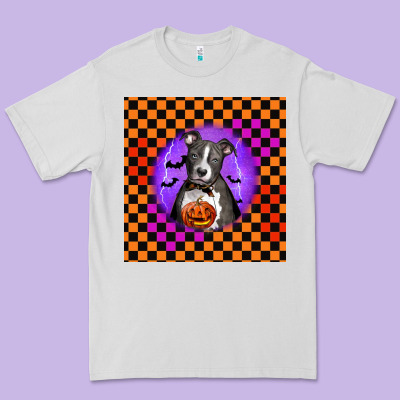 Halloween American Pitbull Terrier Premium Tee Designed By Lillyallendesigns