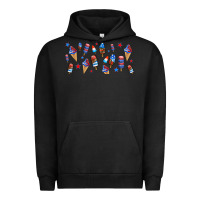 Pigment Black usa ice cream and popsicles Urban Hoodie - AdoDesignShop