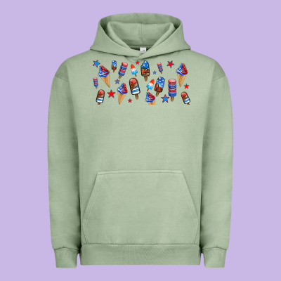 Usa Ice Cream And Popsicles Urban Hoodie Designed By Adodesignshop