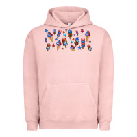 Pigment Salmon usa ice cream and popsicles Urban Hoodie - AdoDesignShop