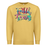 Antique Gold faith over fear Premium Sweatshirt - Zillion Design Studio