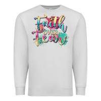 Dove Grey faith over fear Premium Sweatshirt - Zillion Design Studio