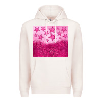Pale Pink pink glitter star Premium Hoodie - JahusDesignShop
