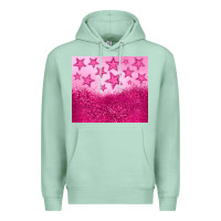 Seafoam pink glitter star Premium Hoodie - JahusDesignShop
