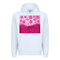 White pink glitter star Premium Hoodie - JahusDesignShop