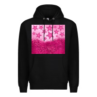Black pink glitter star Premium Hoodie - JahusDesignShop