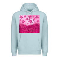 Blue Mist pink glitter star Premium Hoodie - JahusDesignShop