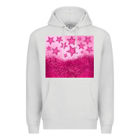 Dove Grey pink glitter star Premium Hoodie - JahusDesignShop