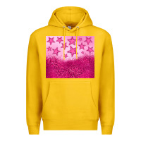 Lemon pink glitter star Premium Hoodie - JahusDesignShop