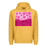 Mustard pink glitter star Premium Hoodie - JahusDesignShop