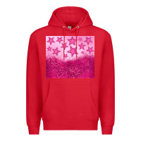 Red pink glitter star Premium Hoodie - JahusDesignShop