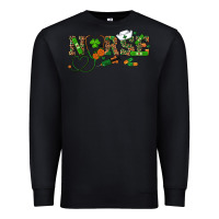 Black St. Patrick's Day Nurse Premium Sweatshirt - RanaPortraitStore