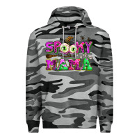 Slate Camo spooky mama Premium Hoodie - AdoDesignShop