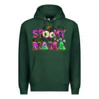 Sports Green spooky mama Premium Hoodie - AdoDesignShop