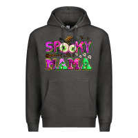 Charcoal Heather spooky mama Premium Hoodie - AdoDesignShop