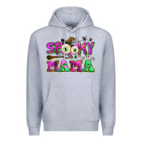 Heather Grey spooky mama Premium Hoodie - AdoDesignShop