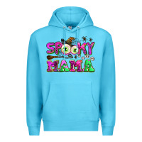 Ocean Blue spooky mama Premium Hoodie - AdoDesignShop