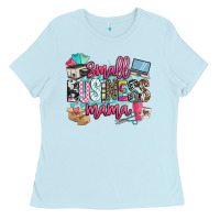 Baby Blue small business mama Ladies Tee - BarkalooDesign
