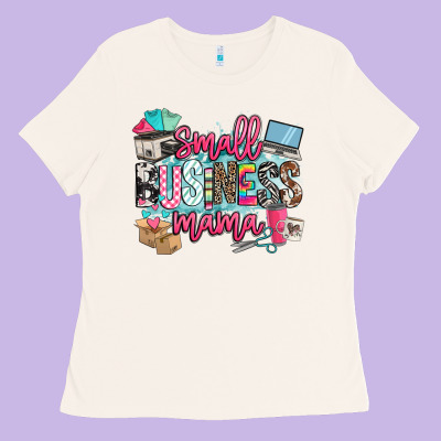 Small Business Mama Ladies Tee Designed By Barkaloodesign