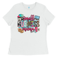 White small business mama Ladies Tee - BarkalooDesign