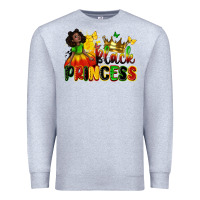 Heather Grey black princess Premium Sweatshirt - Zillion Design Studio
