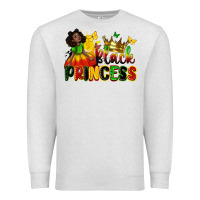 Oatmeal Heather black princess Premium Sweatshirt - Zillion Design Studio