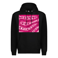 Black pink glitter heart Premium Hoodie - JahusDesignShop