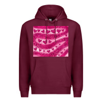Burgundy pink glitter heart Premium Hoodie - JahusDesignShop