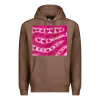 Chestnut pink glitter heart Premium Hoodie - JahusDesignShop