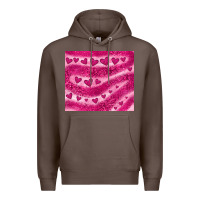 Coffee pink glitter heart Premium Hoodie - JahusDesignShop