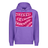 Purple pink glitter heart Premium Hoodie - JahusDesignShop