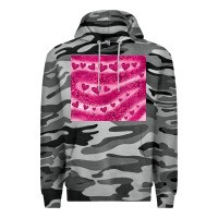 Slate Camo pink glitter heart Premium Hoodie - JahusDesignShop