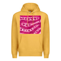 Mustard pink glitter heart Premium Hoodie - JahusDesignShop