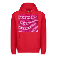 Red pink glitter heart Premium Hoodie - JahusDesignShop