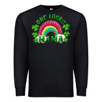 Black st patrick's day one lucky mama Premium Sweatshirt - RanaPortraitStore