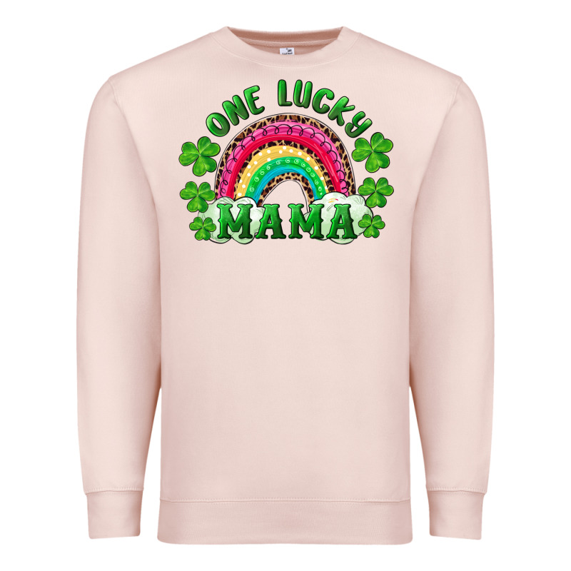St Patrick's Day One Lucky Mama Premium Sweatshirt by RanaPortraitStore | Teevron