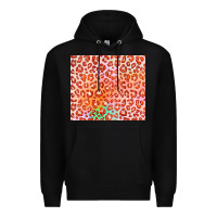 Black orange leopard glitter Premium Hoodie - JahusDesignShop