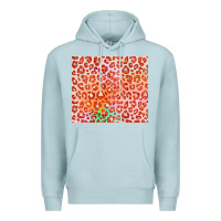 Blue Mist orange leopard glitter Premium Hoodie - JahusDesignShop
