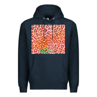 Navy orange leopard glitter Premium Hoodie - JahusDesignShop