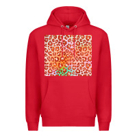 Red orange leopard glitter Premium Hoodie - JahusDesignShop