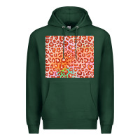 Sports Green orange leopard glitter Premium Hoodie - JahusDesignShop