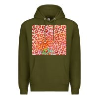 Army Green orange leopard glitter Premium Hoodie - JahusDesignShop