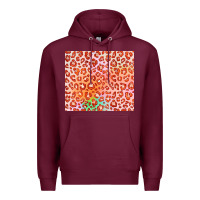 Burgundy orange leopard glitter Premium Hoodie - JahusDesignShop
