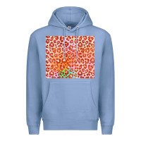 Colony Blue orange leopard glitter Premium Hoodie - JahusDesignShop