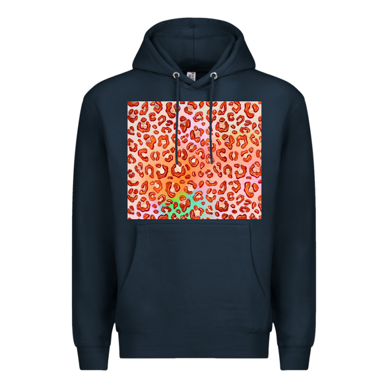 Orange Leopard Glitter Premium Hoodie by JahusDesignShop | Teevron