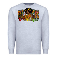 Heather Grey black is beautiful Premium Sweatshirt - Zillion Design Studio