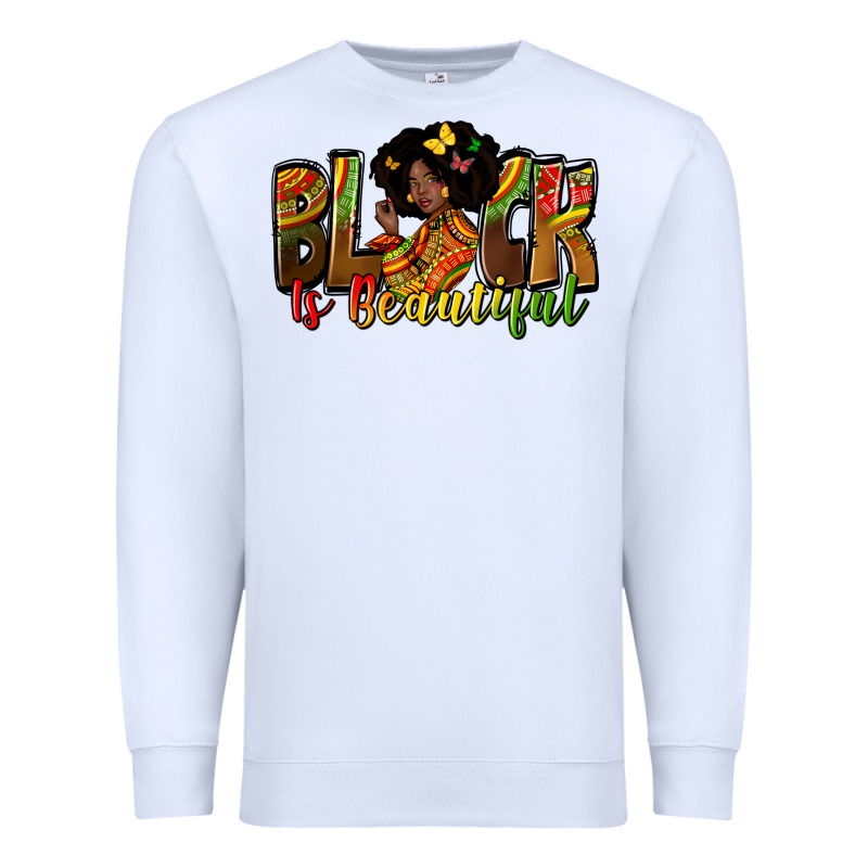 Black Is Beautiful Premium Sweatshirt by Zillion Design Studio | Teevron