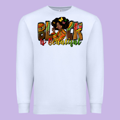 Black Is Beautiful Premium Sweatshirt Designed By Zillion Design Studio